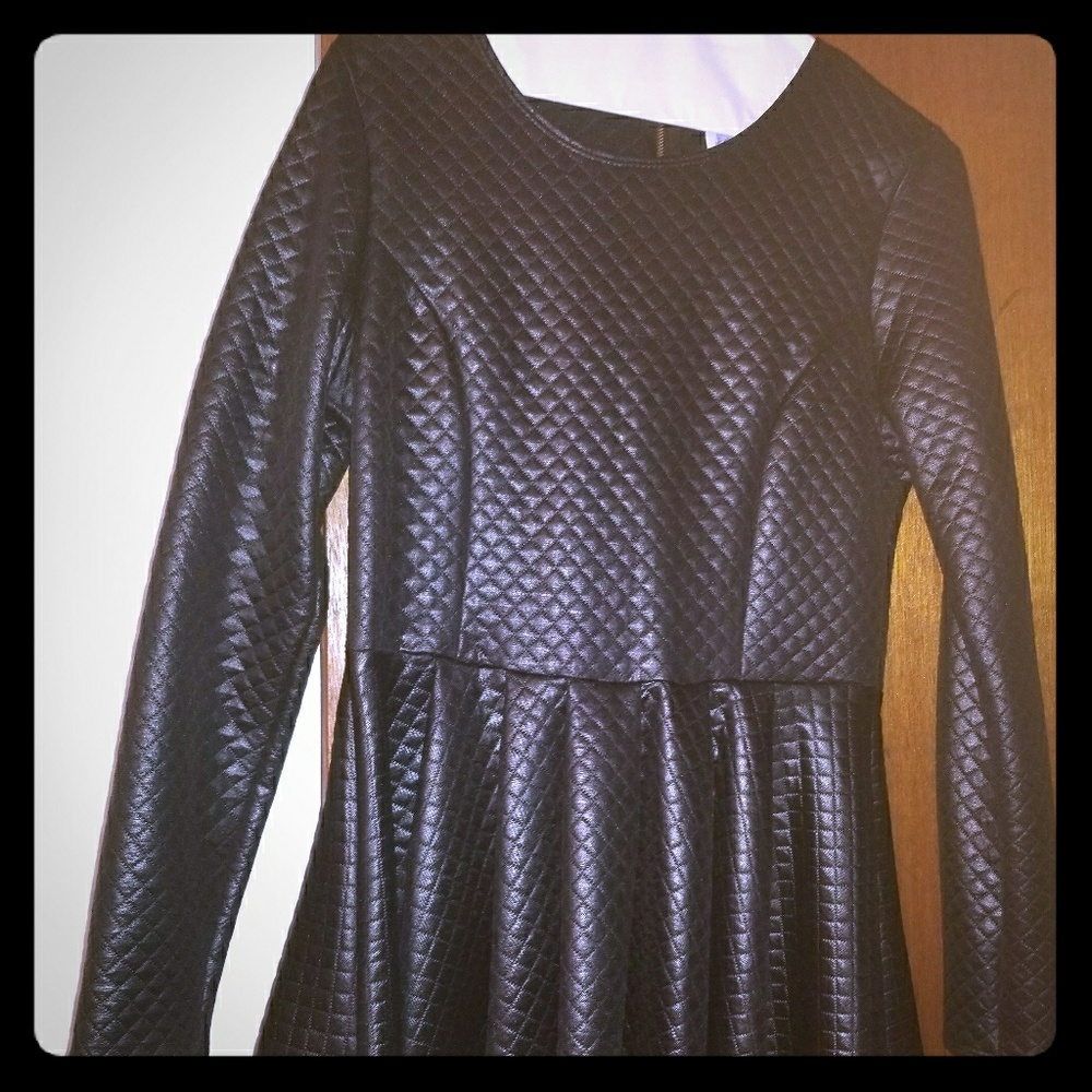 Faux leather top/dresd